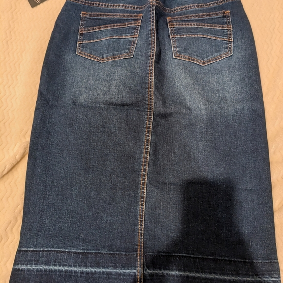 NWT Be-Girl Midi Straight Skirt - Dark Denim - Picture 3 of 3